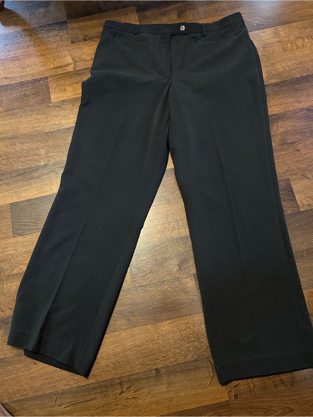Tribal Classic Black Straight-Leg Dress Trousers
